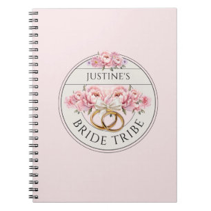 Carnet Bride Tribe personnalisée floral