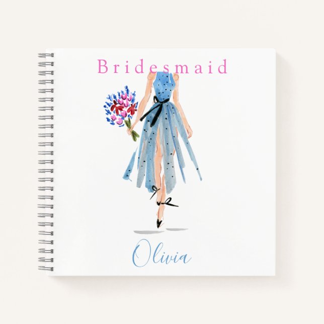 Carnet Bridesmaid fait d'honneur Proposition Fleurs de mo (Devant)