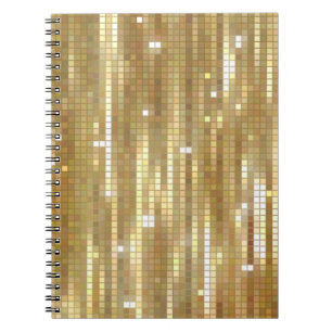 Carnet Bright abstract mosaic golden background with glos