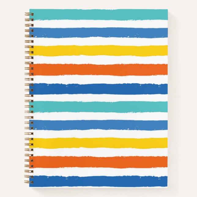 Carnet Bright Beach Striped Motif (Devant)