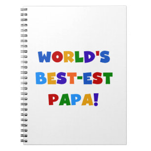 Carnet Bright Colours World's Best Papa Tshirts and Gifts