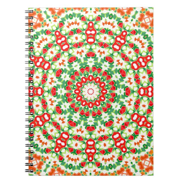 Carnet Bright Orange Green à la mode Bandana Shawl (Devant)