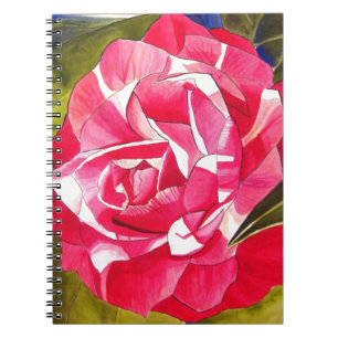 Carnet Bright pink Camellia watercolor art flower