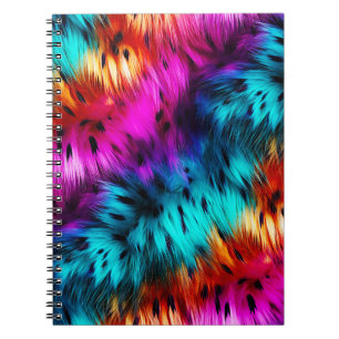 Carnet Bright Rainbow fausse texture de fourrure monstre