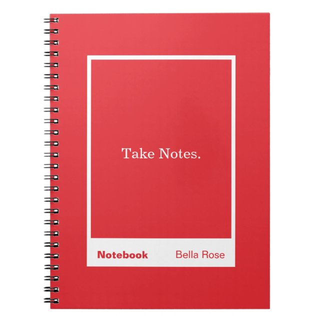 Carnet Bright Red Block Quote Classic (Devant)