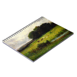 Carnet Bright Scene of Cattle near Stream - Edward Mitche