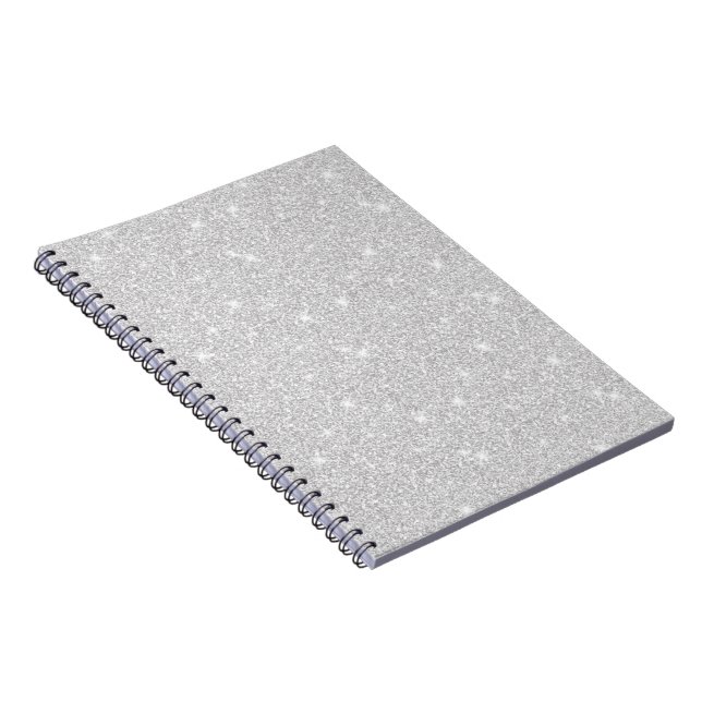 Carnet Bright Sparken blanc couleur argent Joyeux Noël (Côté Droit)