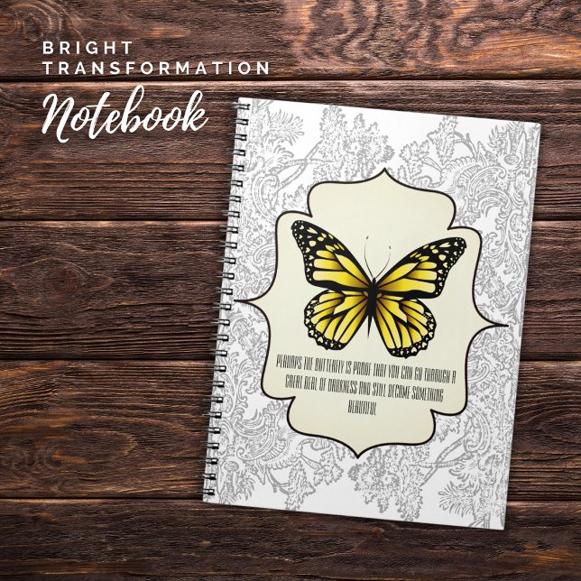 Carnet Bright Transformation Papillon jaune (Bright Transformation Yellow Butterfly Notebook)