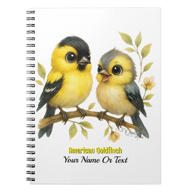 Carnet Brillant Goldfinch américain (Devant)