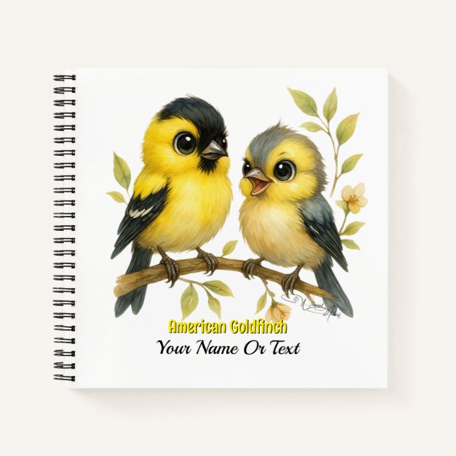 Carnet Brillant Goldfinch américain (Devant)