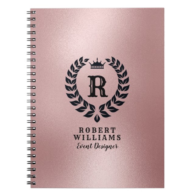 Carnet Brillante Rose-Arrière - plan d'or Black Laurel Wr (Devant)