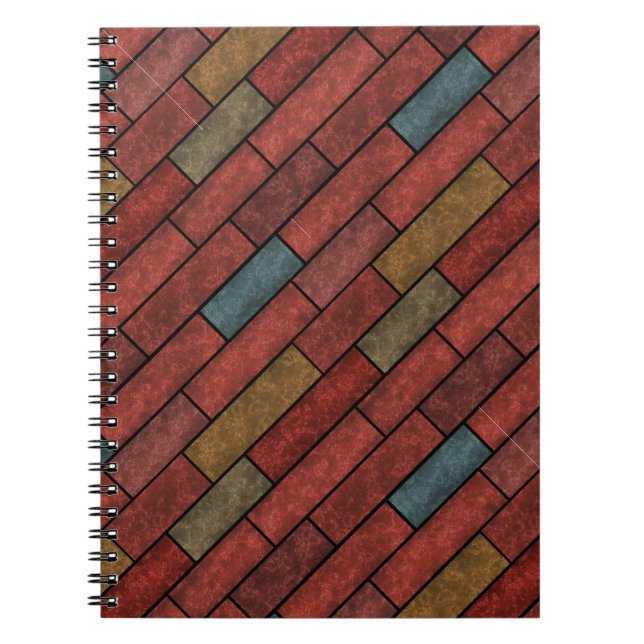Carnet Briques en pierre sans joint couleur brun orange v (Devant)