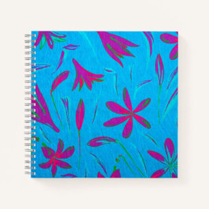 Carnet Brise Fleur Bleu-vert