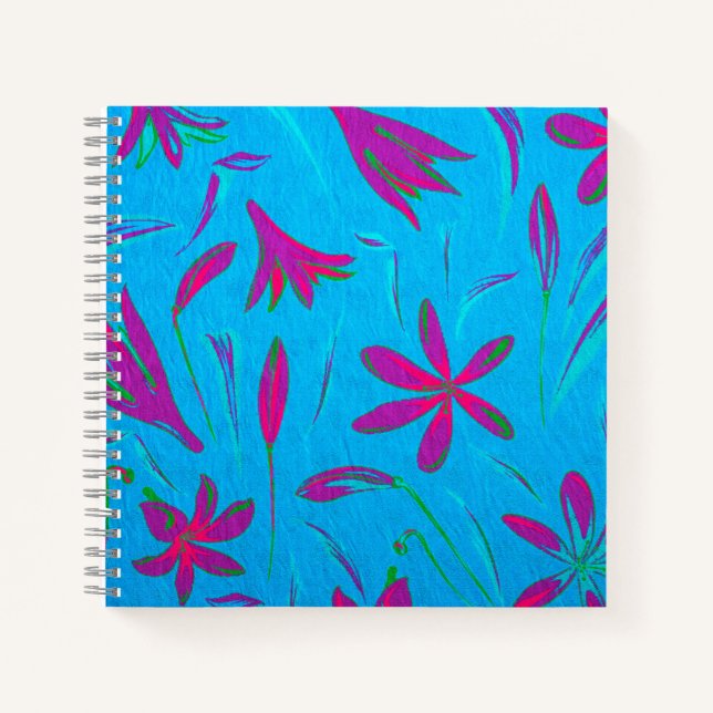 Carnet Brise Fleur Bleu-vert (Devant)