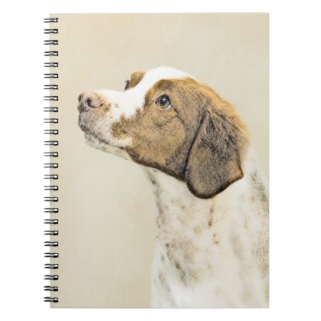 Carnet Brittany Peinture - Cute Original Chien Art (Devant)