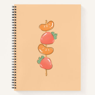 Carnet Brochette de fruits lustrée