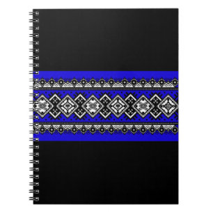 Carnet Broderie bleue