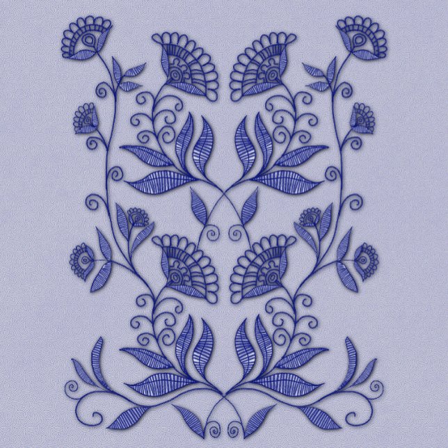 Carnet Broderie bleue (Créateur téléchargé)