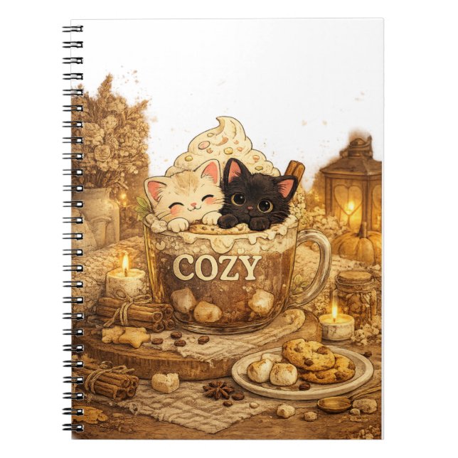Carnet  broderie, Mug chat cosy, Chatons Chibi, C (Devant)