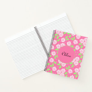 Carnet Broderie Personnalisée Floral Rose Shabby Chic