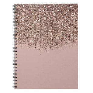 Carnet Bronze rose Taupe Rose or Parties scintillant Glam