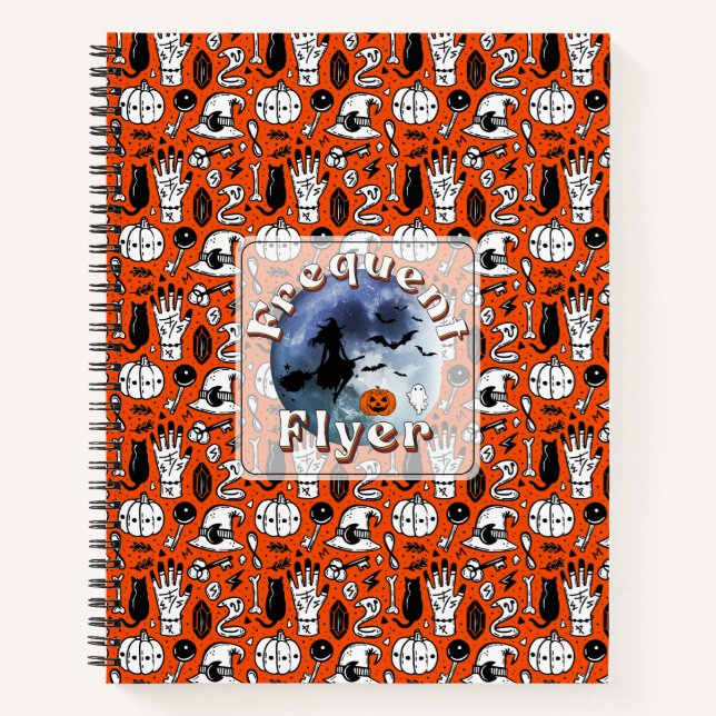 Carnet Broomstick pour sorcière Halloween Circulaire fréq (Devant)