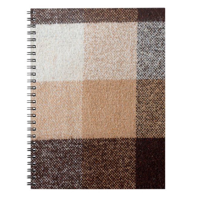 Carnet Brown checkered wool plaid fabric texture. tartan  (Devant)