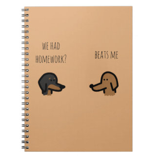 Carnet brown dog school notebook