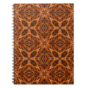 Carnet Brown Kaleidoscope Mandala Motif