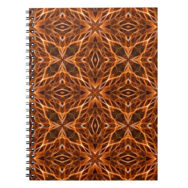 Carnet Brown Kaleidoscope Mandala Motif (Devant)