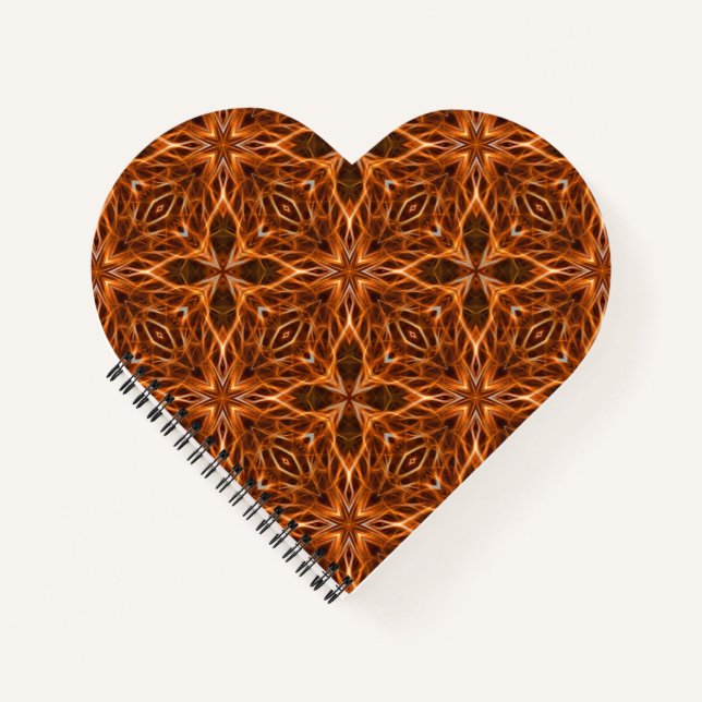 Carnet Brown Kaleidoscope Mandala Motif (Devant)