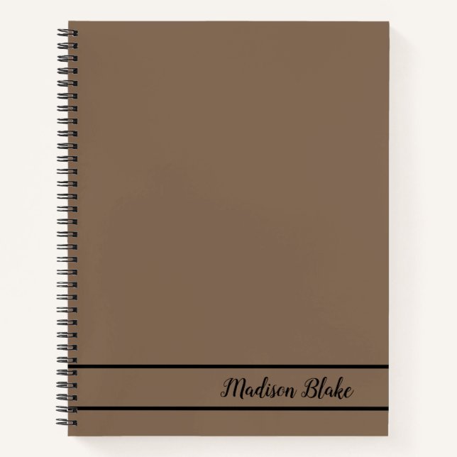 Carnet Brown simple minimaliste Pastel clair (Devant)
