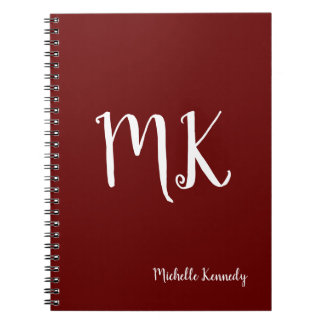 Carnet Brownish Red Modern Professional Personnalisé
