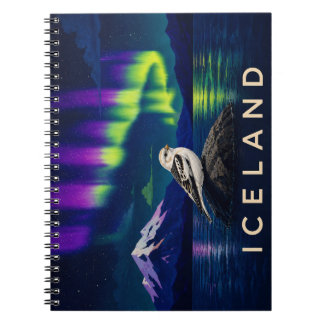 Carnet Bruant des neiges Aurore boréale Islande Aurore
