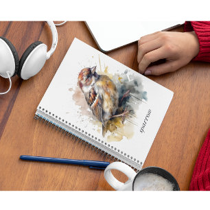 Carnet Bruant rustique, personnalisé