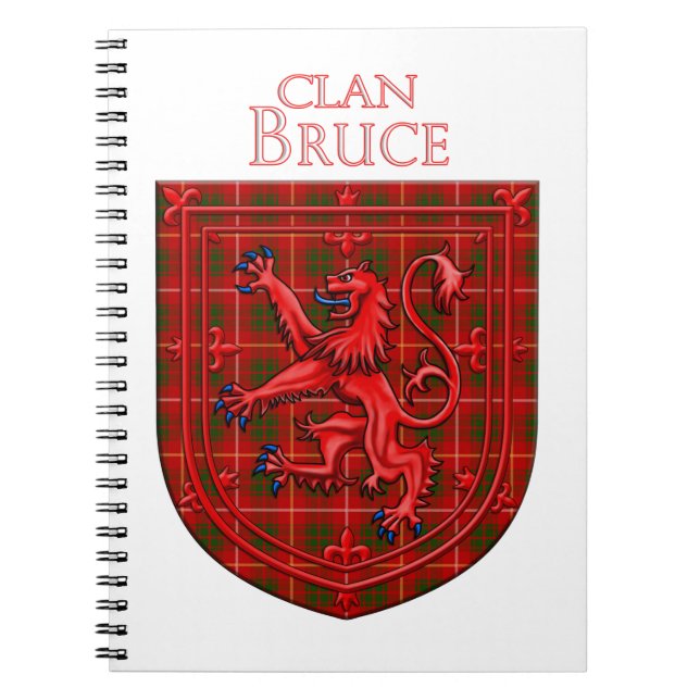 Carnet Bruce Tartan Scottish Plaid Lion Rampant (Devant)