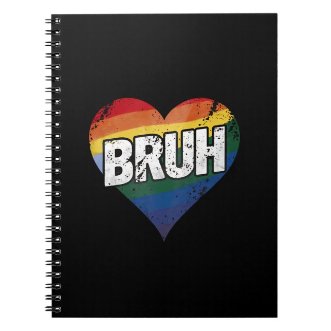 Carnet Bruh Mème Drôle Dire Bro Saluer Gay LGBT Pride (Devant)