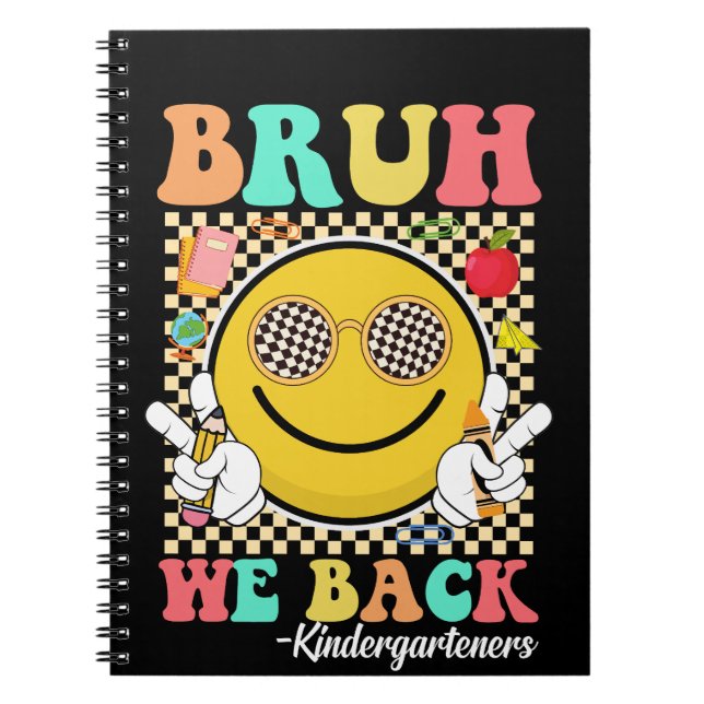 Carnet Bruh We Back Kindergartenteners Super Smile Face (Devant)