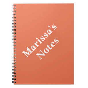 Carnet Brûlé Sienna Personnalisable école primaire
