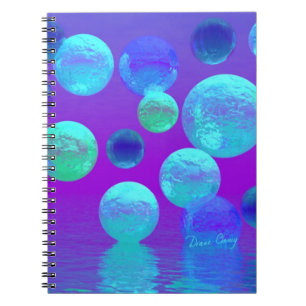Carnet Brume violette - lumière abstraite cyan et de
