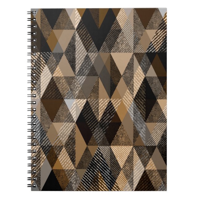 Carnet Brun noir monochrome texturé (Devant)