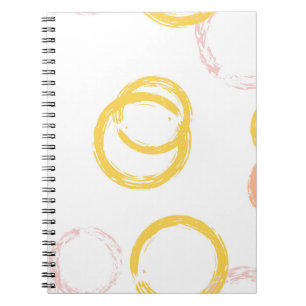 Carnet Brush Circle. Vintage Seamless Pattern. Colorful D