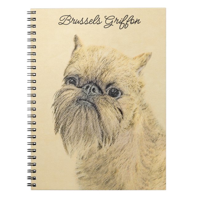 Carnet Bruxelles Griffon Rough Paining - Art Chien origin (Devant)