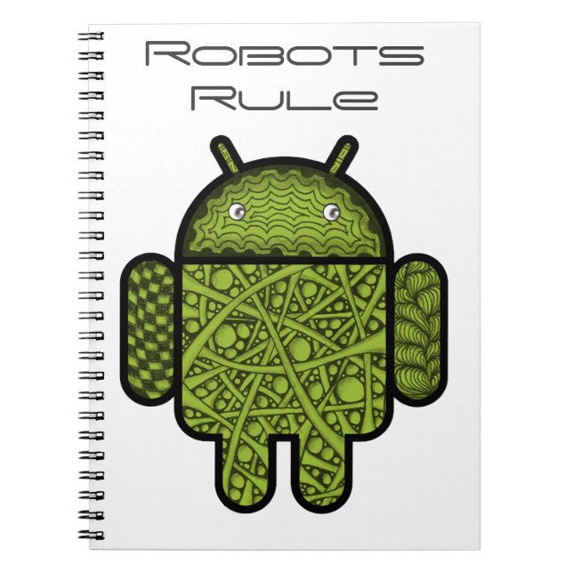 Carnet Bubbles Doodle Character pour le robot Android™ (Devant)