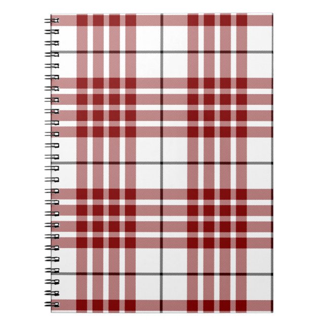 Carnet Buchanan tartan rouge blanc carreau (Devant)