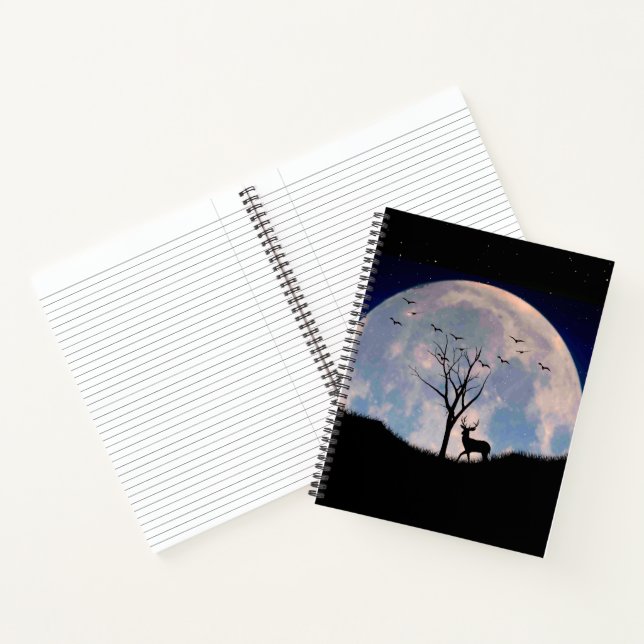 Carnet Buck avec Big Rack contre la Pleine lune (Intérieur)
