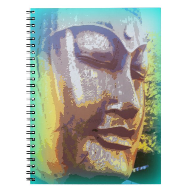 Carnet Buddha face green (Devant)