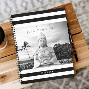 Carnet Buddha Hawaii Black White Stripes Breathe