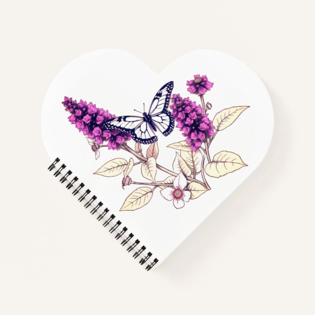 Carnet Buddleia magenta (Devant)