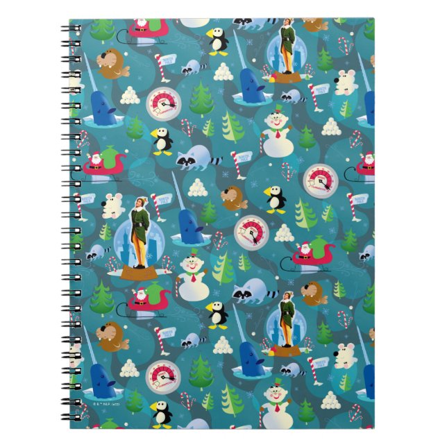 Carnet Buddy l'elfe et personnages Motif Turquoise (Devant)